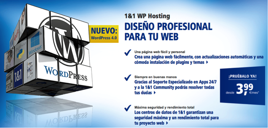 1&1 WordPress hosting